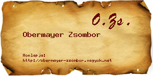 Obermayer Zsombor névjegykártya